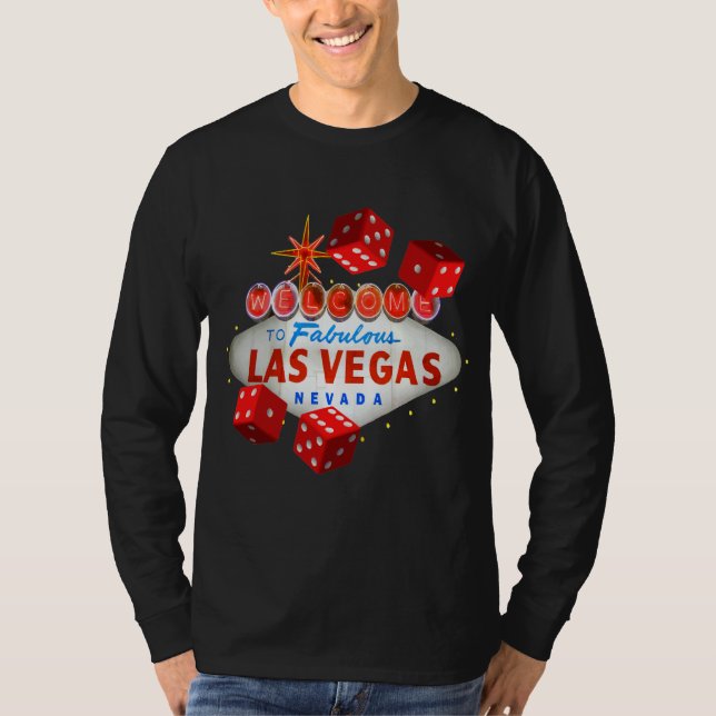 T-shirt long manches Lucky Las Vegas (Devant)