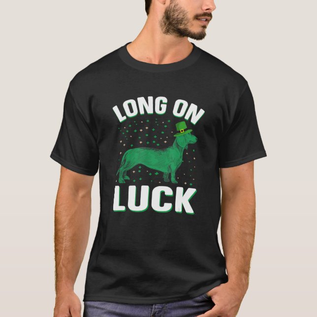 T-shirt LONG ON LUCK St Patrick's Day (Devant)
