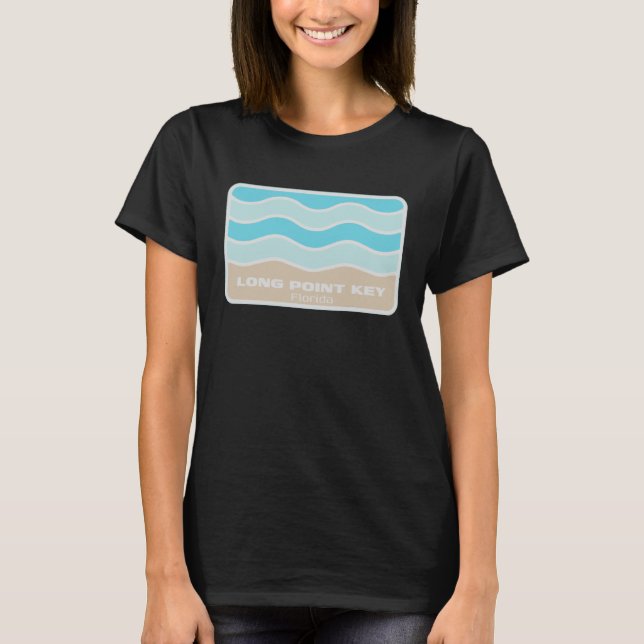 T-shirt Long Point Key Florida Retro FL Waves Beach Souven (Devant)