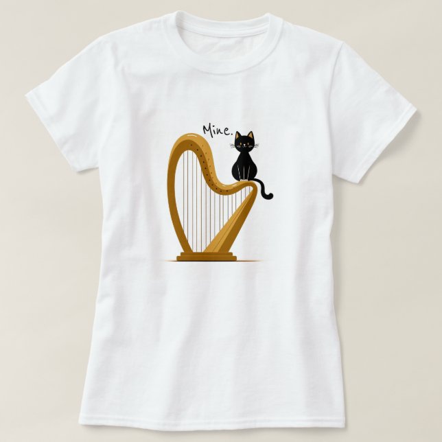 T-shirt long pour la conception de la harpe et du  (Design devant)