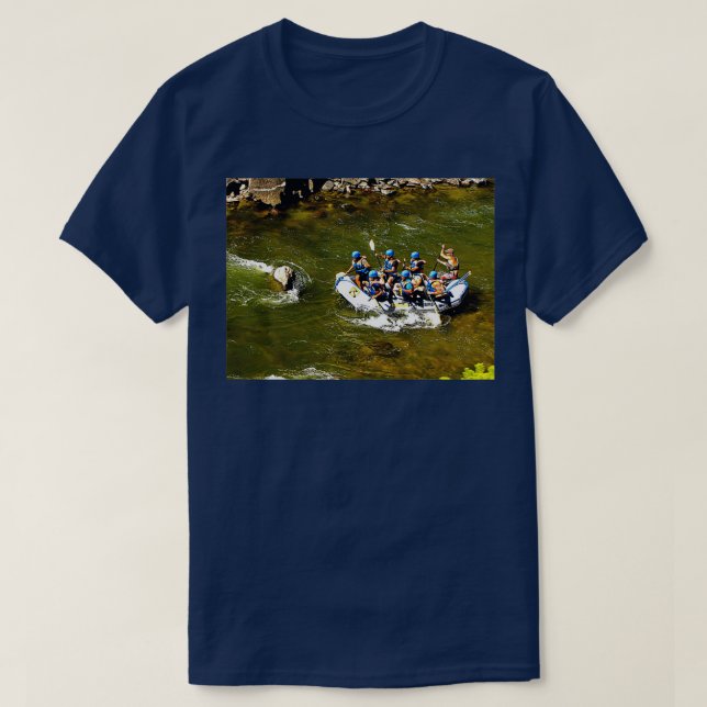 T-shirt Long Rafting en eau blanche (Design devant)