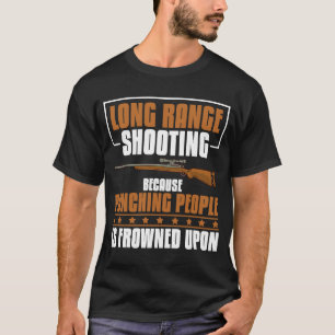 T-shirt Long Range Tir Débutant Arme Tireur Traini