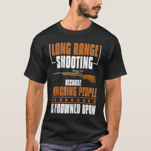 T-shirt Long Range Tir Débutant Arme Tireur Traini
