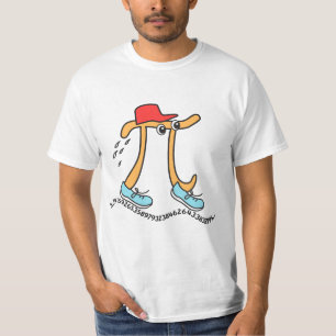 T-shirt Long Running Pi - Funny Pi Guy