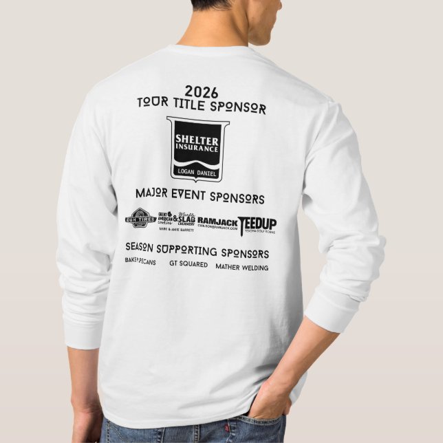 T-shirt LONG SLEEVE 2026 Thunderbird Golf Sponsors (Dos)