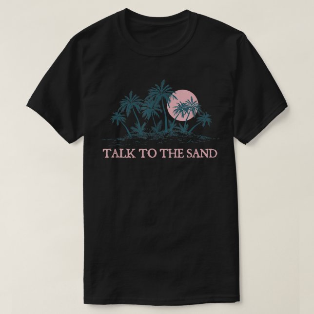 T-shirt Long Time No Sea Beach Été Océan Tropical Frien (Design devant)