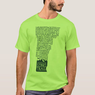 T-shirt Long Trail du Vermont (logo vert)