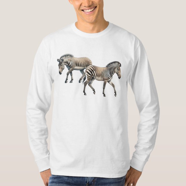 T-shirt long Zebra (Devant)