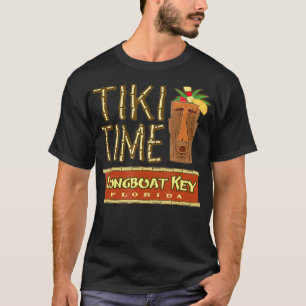 T-shirt Longboat Key Floride Retro Tiki Bar Design