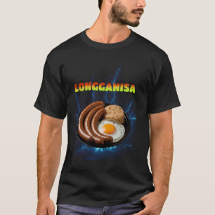 T-shirt Longganisa Meme Bootleg Style Rap 90s Vintage Drôl
