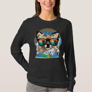 T-shirt Longhair Chihuahua Sur La Plage