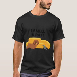 T-shirt Longhair Dachshund Je Sens Une Chasse À Grange Rat
