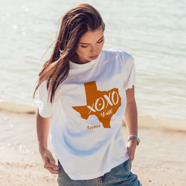 T-shirt Longhorn Burnt Orange XOXO, Y'all - Forme Texas (Créateur téléchargé)