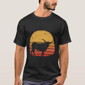 T-shirt Longhorn Cattle Retro Texas Cow Herd Vintage Texan