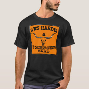 T-shirt longhorn et guitares de hors-la-loi de pays de