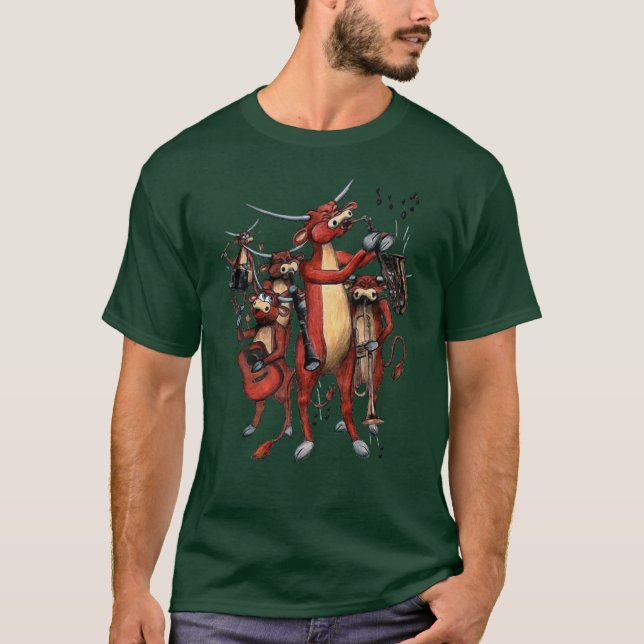 T-shirt longhorn MOO-SIC (Devant)
