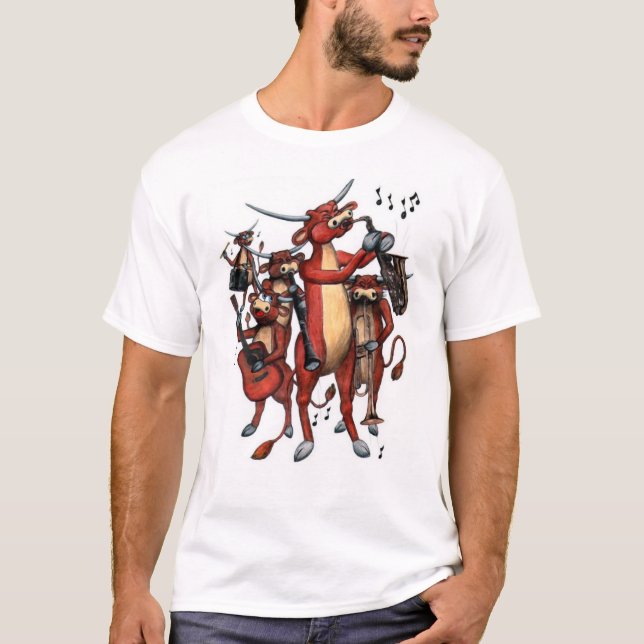 T-shirt longhorn MOO-SIC (Devant)