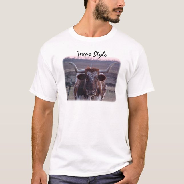 T-shirt Longhorn, style du Texas (Devant)