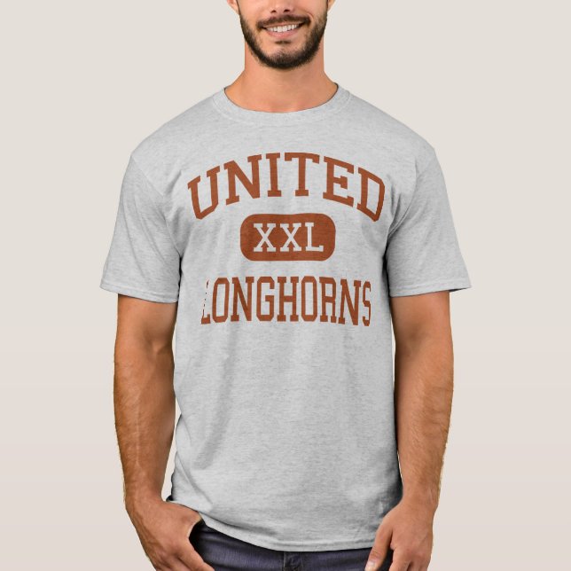 T-shirt - Longhorns - lycée uni - Laredo le Texas (Devant)