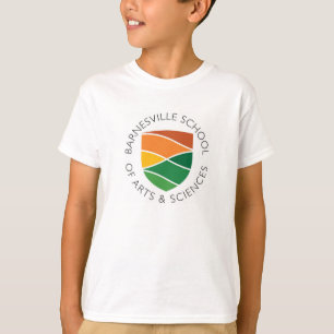 T-shirt longtemps gainé rond de logo - rose