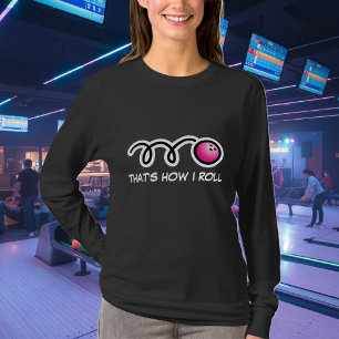 T-shirt Longue chemise de bowling de douille pour des