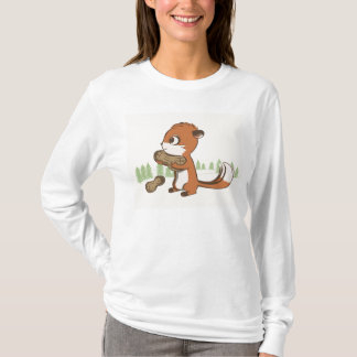 T-shirt Longue chemise de douille de tamia et d'arachides