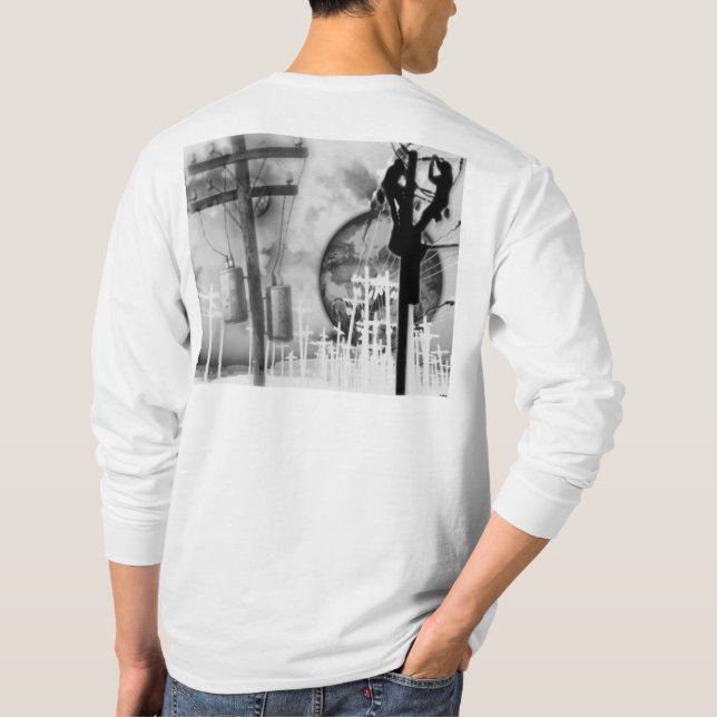 T-shirt Longue chemise de la douille du monteur de lignes (Dos)