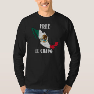 T-shirt Longue douille de bandit libre d'EL Chapo