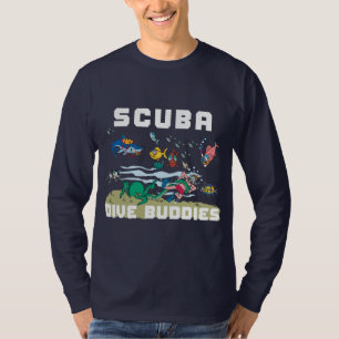 T-shirt Longue douille de SCAPHANDRE d'ami drôle de piqu