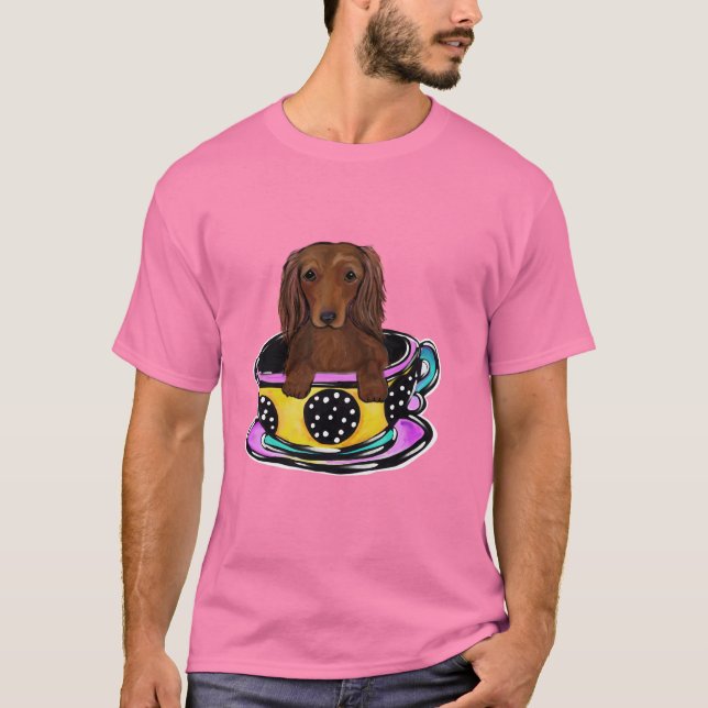T-shirt Longue Doxie aux Cheveux Rouges (Devant)