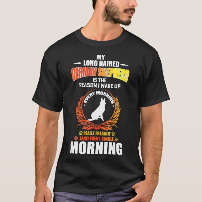 T-shirt Longue Haie Berger Allemand Gsd (Devant)