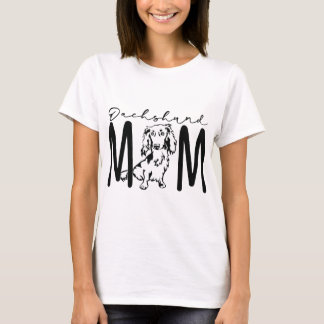 T-shirt Longue Haired Dachshund Maman