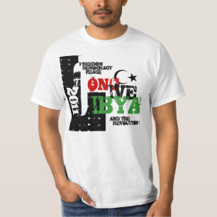 T-SHIRT LONGUE LIVE LIBYA ET LA RÉVOLUTION 2011