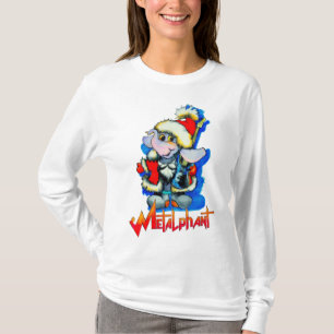 T-shirt Longue nuit féminine de Fêtes d'hiver de Metalph