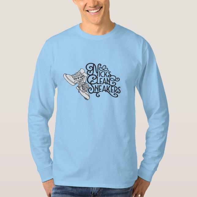 T-shirt Longue pièce en t de la douille des hommes (Devant)