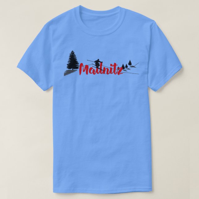 T-shirt Longue piste de ski de Mallnitz (Design devant)