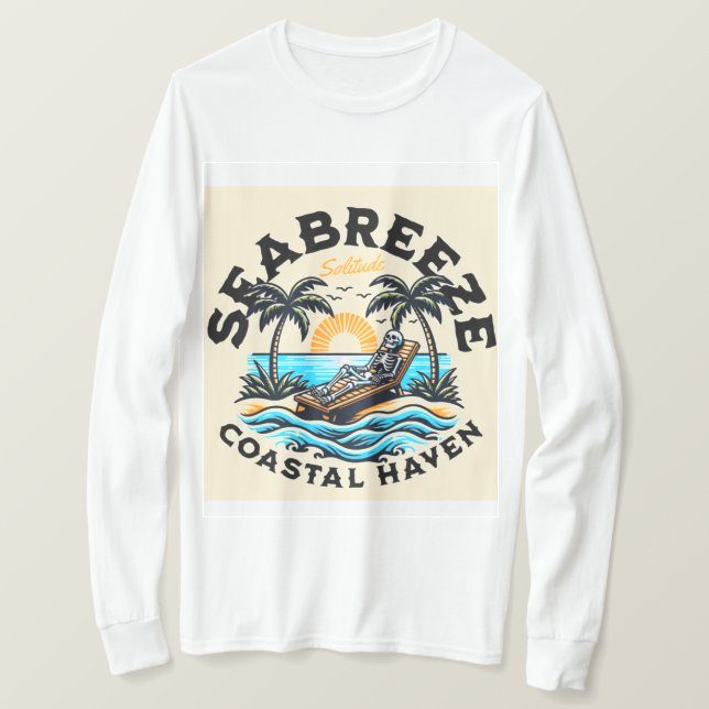 T-shirt longue plage pour hommes (Design devant)