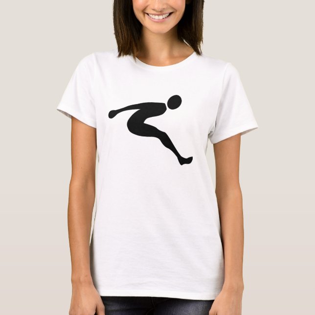 T-shirt Longue saut - Noir (Devant)