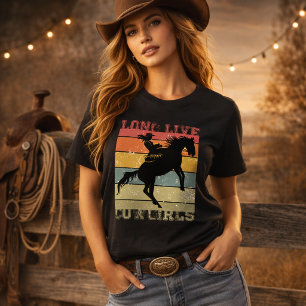T-shirt Longue vie aux filles : Célébrer le style occident