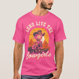 T-shirt Longue Vie Les Filles De Filles Pays Rodéo Fille J