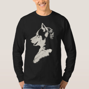T-shirt Longues chemises de chien de pièce en t de douille