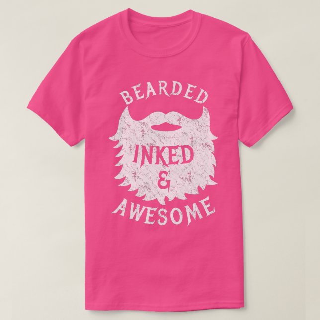T-shirt Longueur de la barbe de moustache longueur règle o (Design devant)