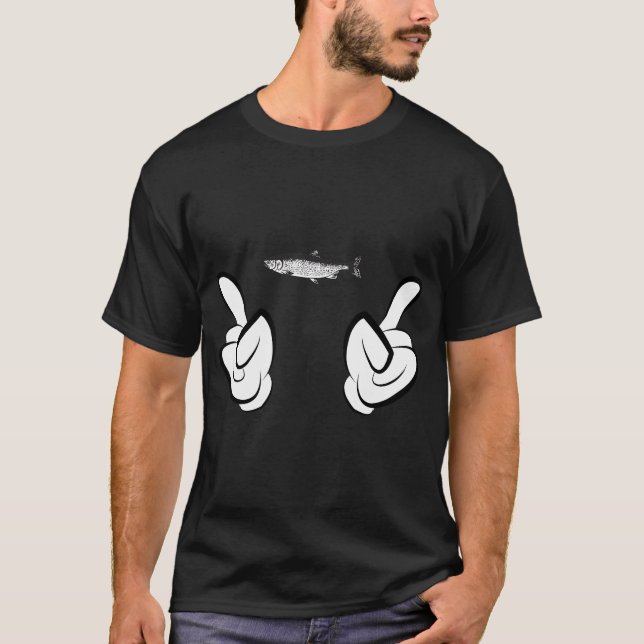 T-shirt Longueur drôle de pêcheur  (Devant)