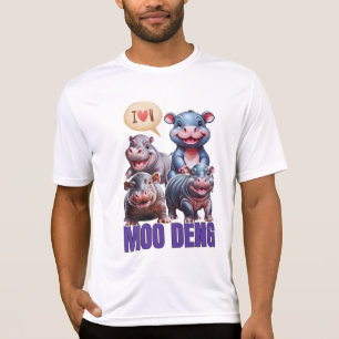 T-shirt Loo moo Deng Thai drôle célèbre petit bébé hippo