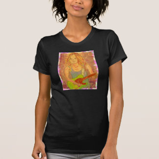 T-shirt look d'écran folk rock girl