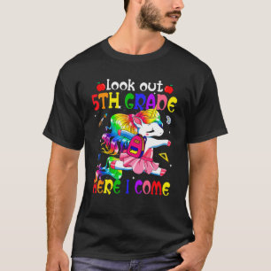 T-shirt Look Out 5th Grade Here I Come Unicorn Back To Sch