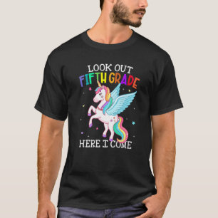 T-shirt Look Out 5th Grade Here I Come Unicorn First Day S