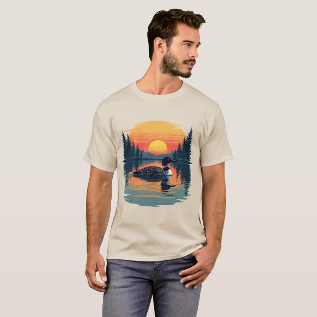 T-shirt Loon commun amusant - Minnesota Oiseau Watcher (Devant entier)