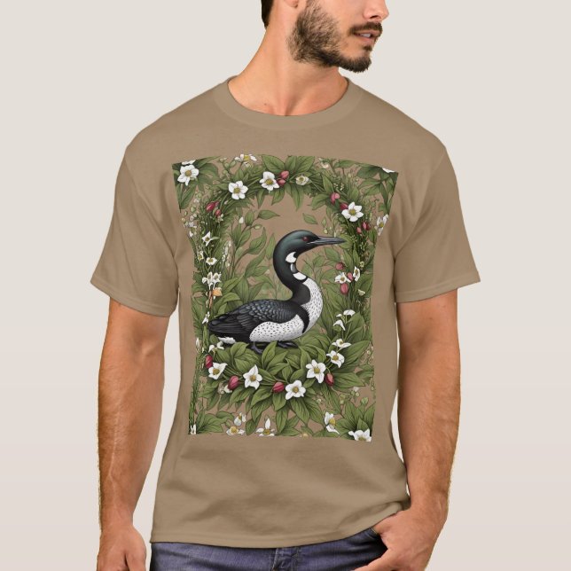 T-shirt Loon Commun Entouré De Lames Fleurs De Chaussures (Devant)