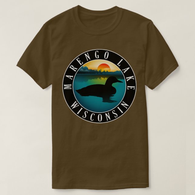 T-shirt Loon du Marengo Lake Wisconsin (Design devant)